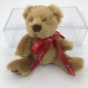 Vintage Russ Berrie Cubbs Teddy Bear Plush Stuffed Animal Toy Ethel M Ribbon 8"